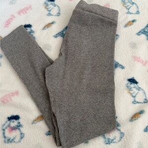 NVGTN Gray Ribbed Leggings